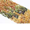 Natural Shaded Petrol Tourmaline Smooth Polished Oval Nuggets Strand 14 Inches Strand - Size - 5mm approx. 